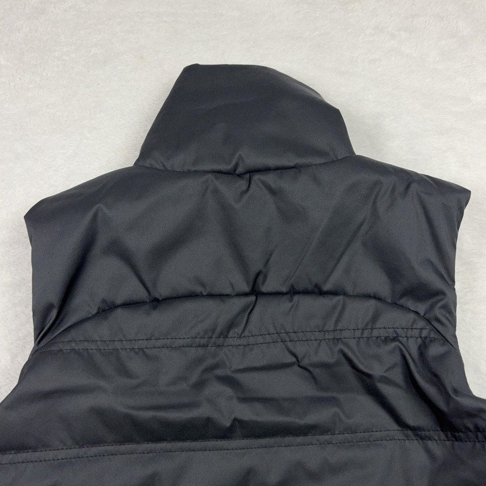 Nike Puffer Vest Womens S Black Insulated Quilted Polyester Lined Collared Short - Picture 8 of 13